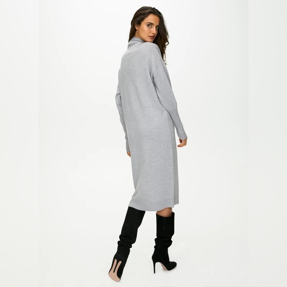 Aritzia Wilfred XXS Light Gray Merino Wool Cyprie Sweater Dress - Picture 5 of 12